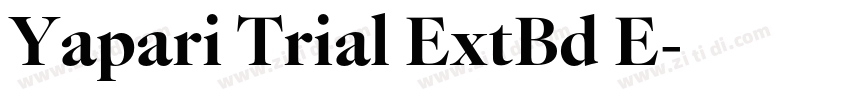 Yapari Trial ExtBd E字体转换